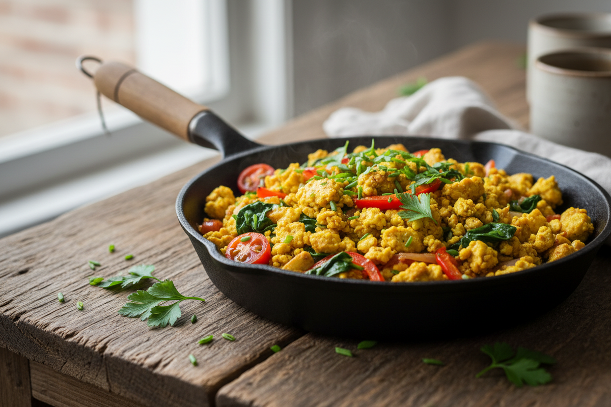 High-Protein GLP-1 Breakfast: Tofu Scramble