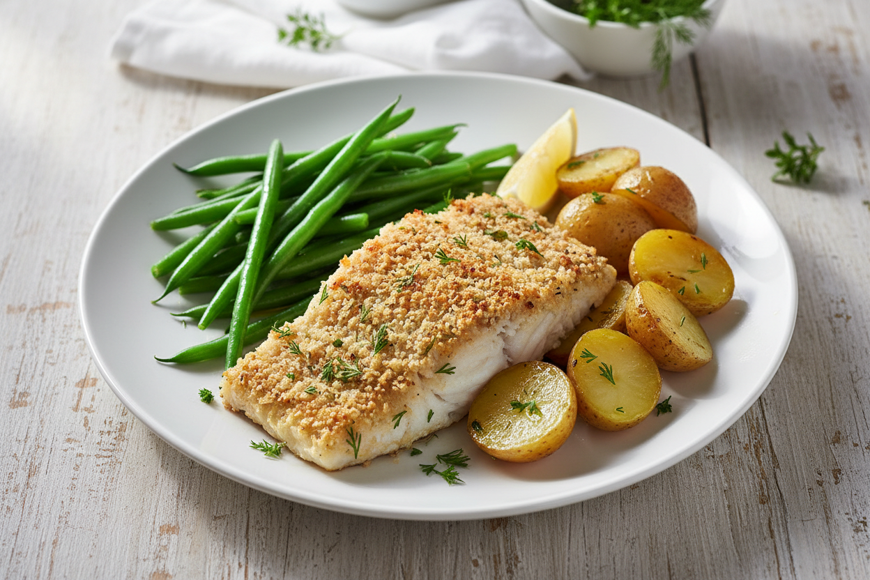 High-Protein GLP-1 Dinner: Baked Haddock