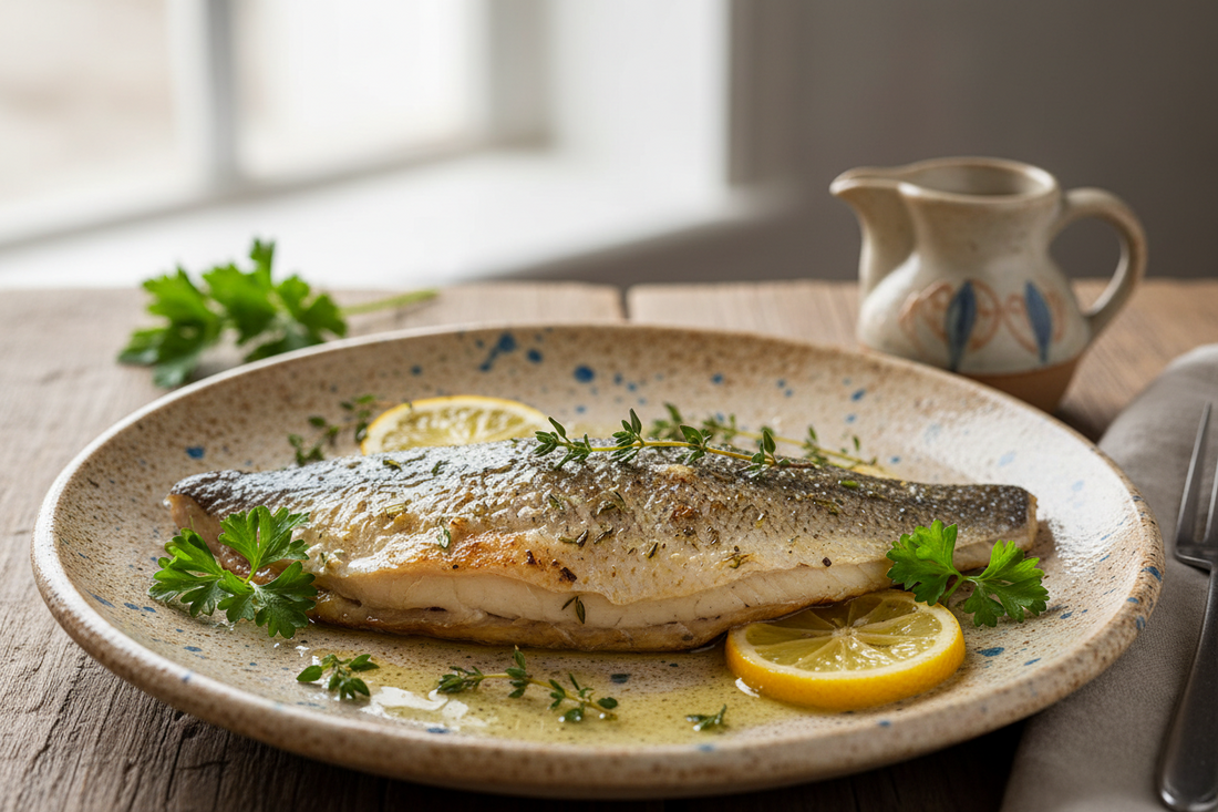 High-Protein GLP-1 Dinner: Baked Sea Bass