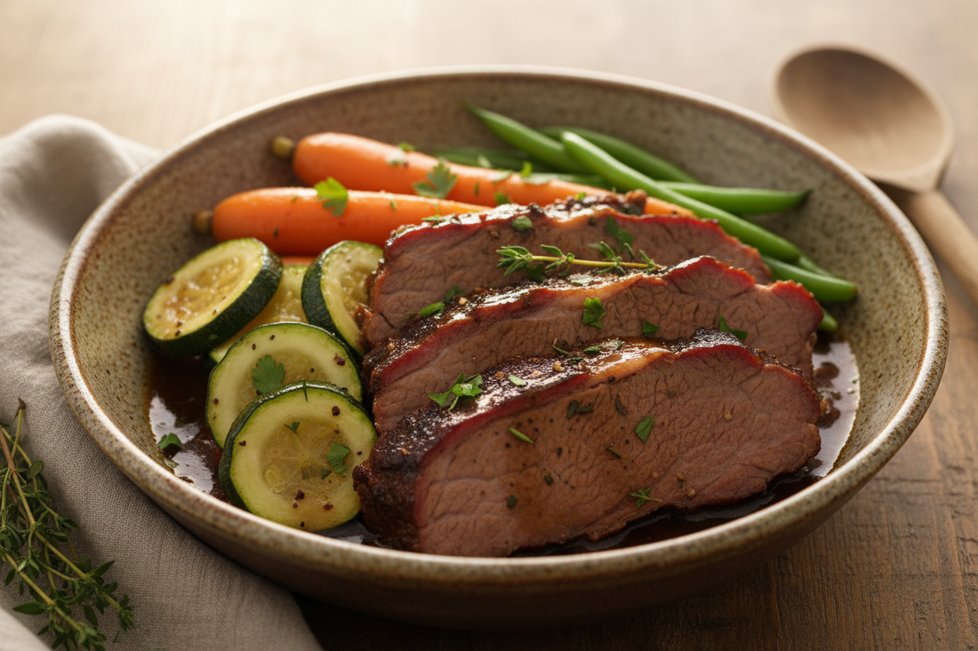 High-Protein GLP-1 Dinner:Beef Brisket with Vegetables