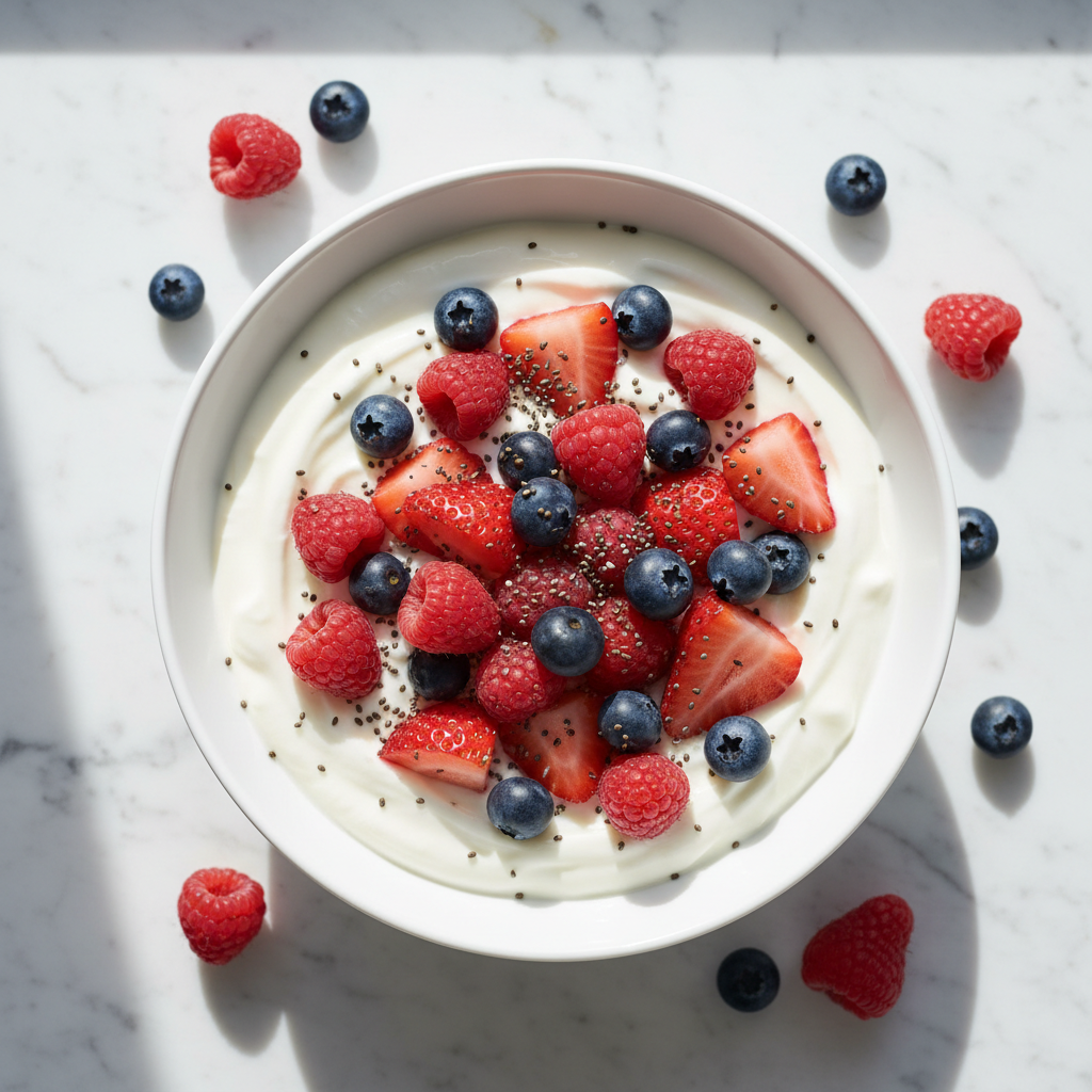 High-Protein GLP-1 Breakfast: Greek Yogurt Berry Bowl