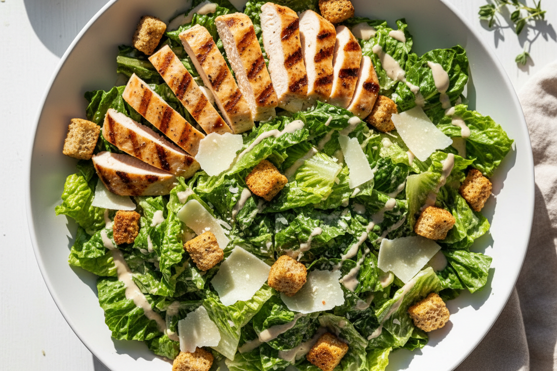 High-Protein GLP-1 Lunch: Chicken Caesar Salad