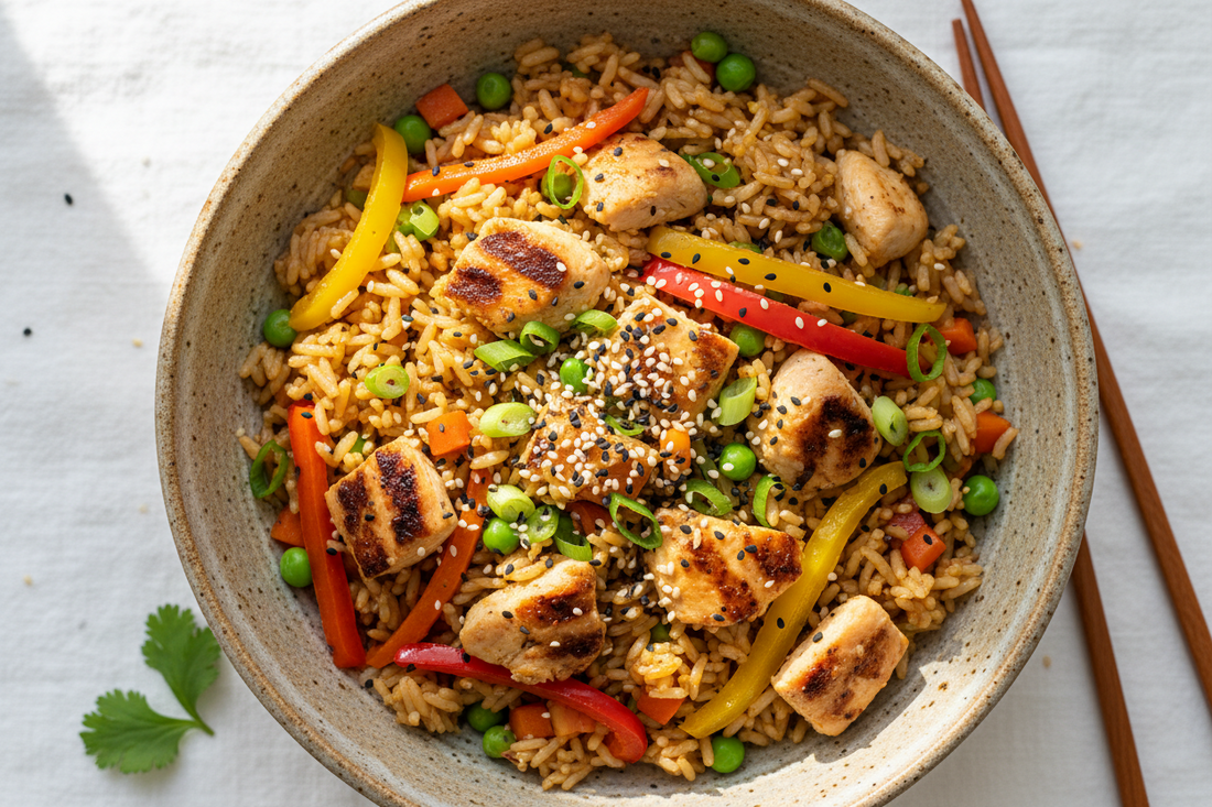 High-Protein GLP-1 Dinner:Healthy Chicken Fried Rice