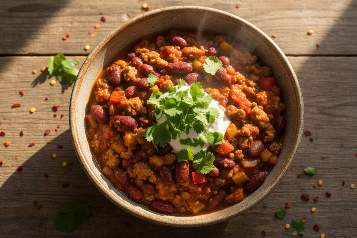 High-Protein GLP-1 Lunch: Turkey Chilli