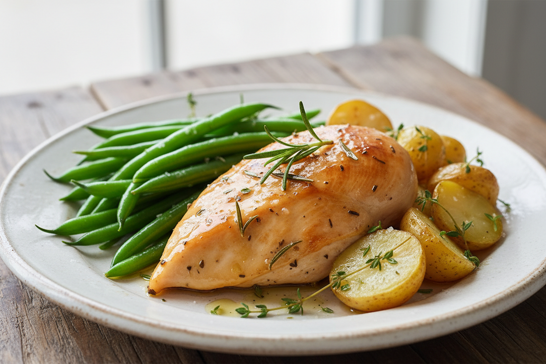 High-Protein GLP-1 Dinner: Lemon Herb Chicken