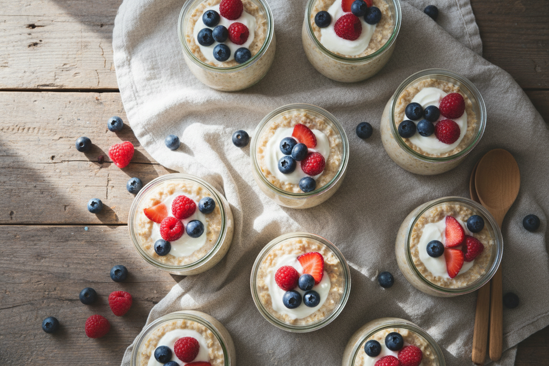 High-Protein GLP-1 Breakfast: Protein Overnight Oats