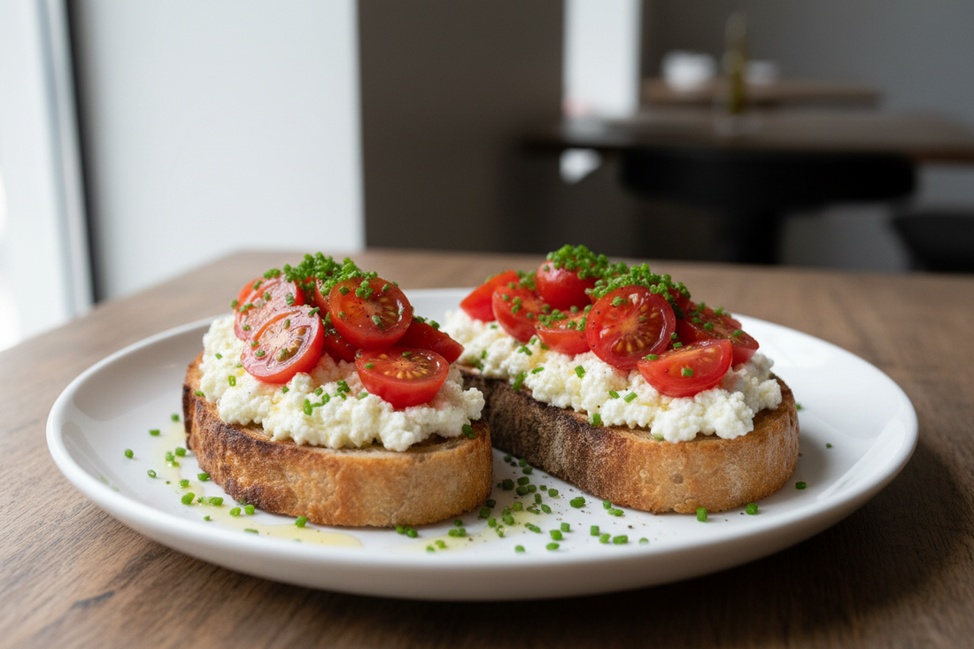 High-Protein GLP-1 Breakfast: Savoury Cottage Cheese Toast