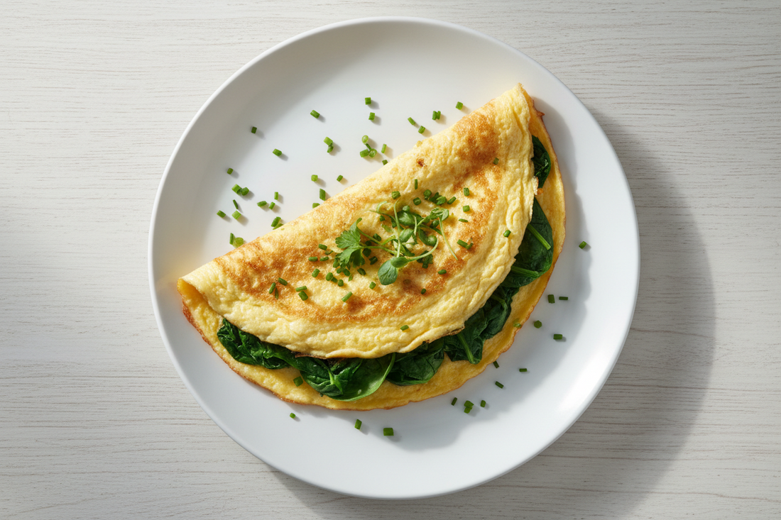 High-Protein GLP-1 Breakfast:Spinach Omelette