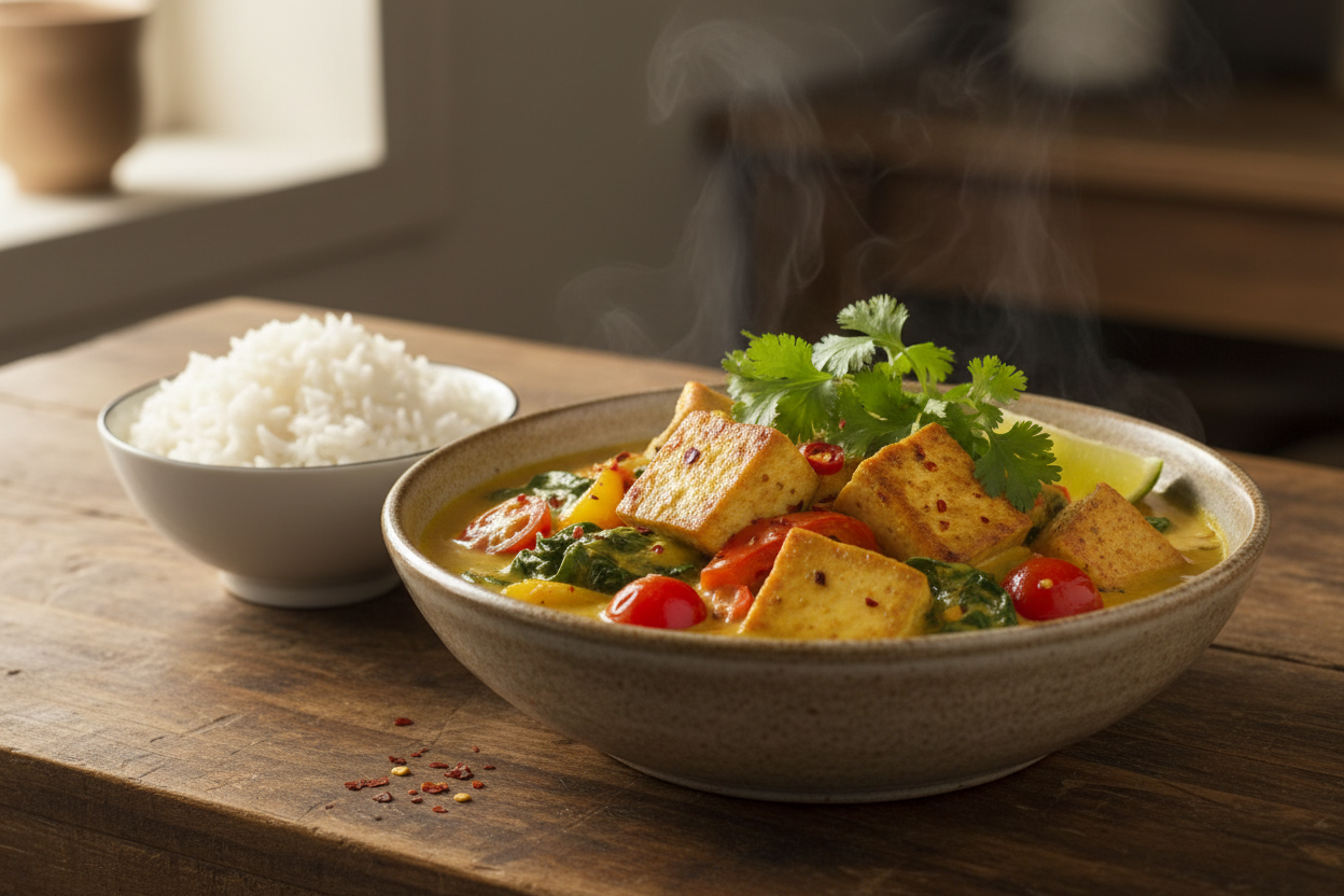 High-Protein GLP-1 Dinner: Creamy Tofu Curry