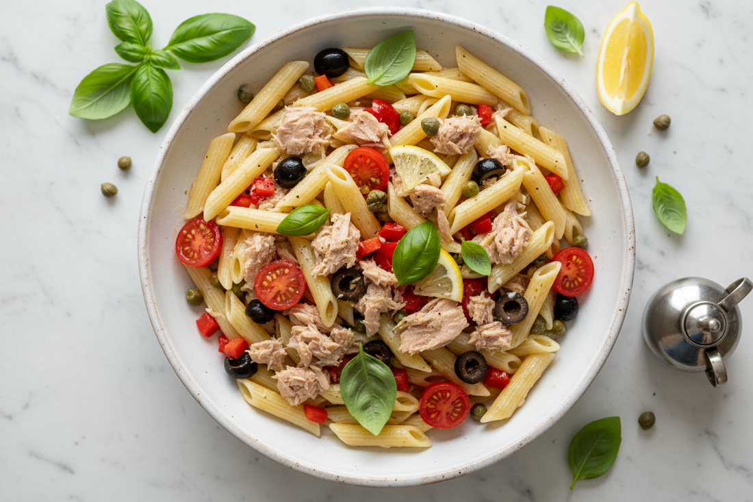 High-Protein GLP-1 Lunch:Tuna Pasta Salad